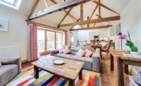 Open plan living area at luxury self catering Ledbury